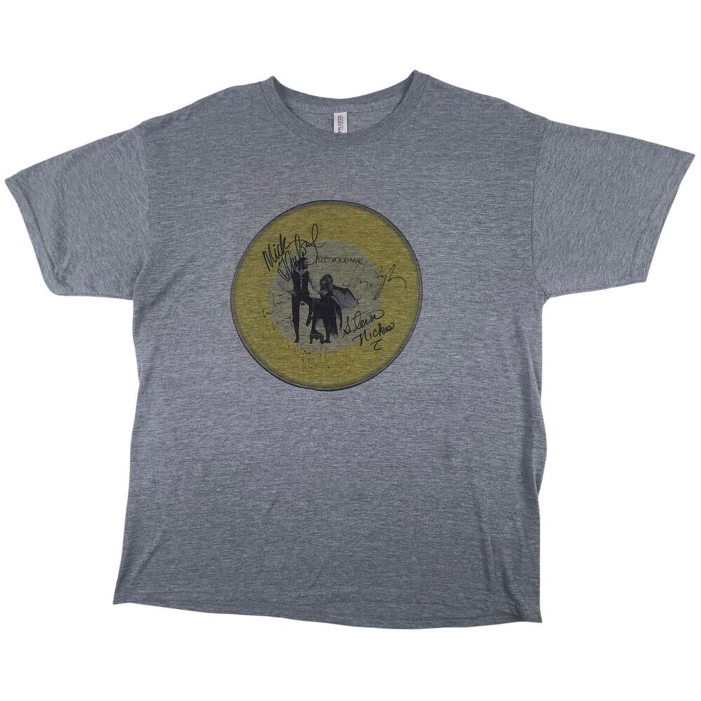 Fleetwood Mac Rumours Graphic Tee Men's L Gray Jerzees Signature Print